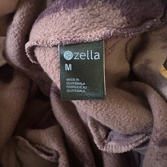 Zella Women's Cali Tie Dye Cotton Blend Sweatshirt Dress Purple Size Medium - Picture 6 of 10